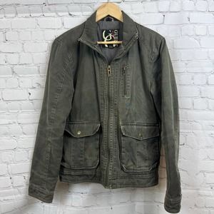 Guess Utility Army Green Mens Jacket Quilted Lined Small